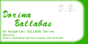 dorina ballabas business card