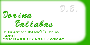 dorina ballabas business card